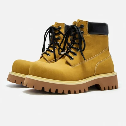 Herren Herbst Sneakers – Bequem, Weiches Leder, Modisch mit Plateau-Sohle, Ideal für Alltag & Arbeit